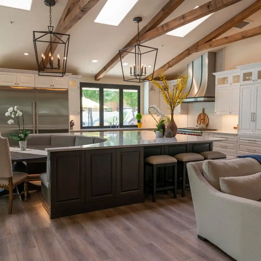 J.L. Builders team and finished project